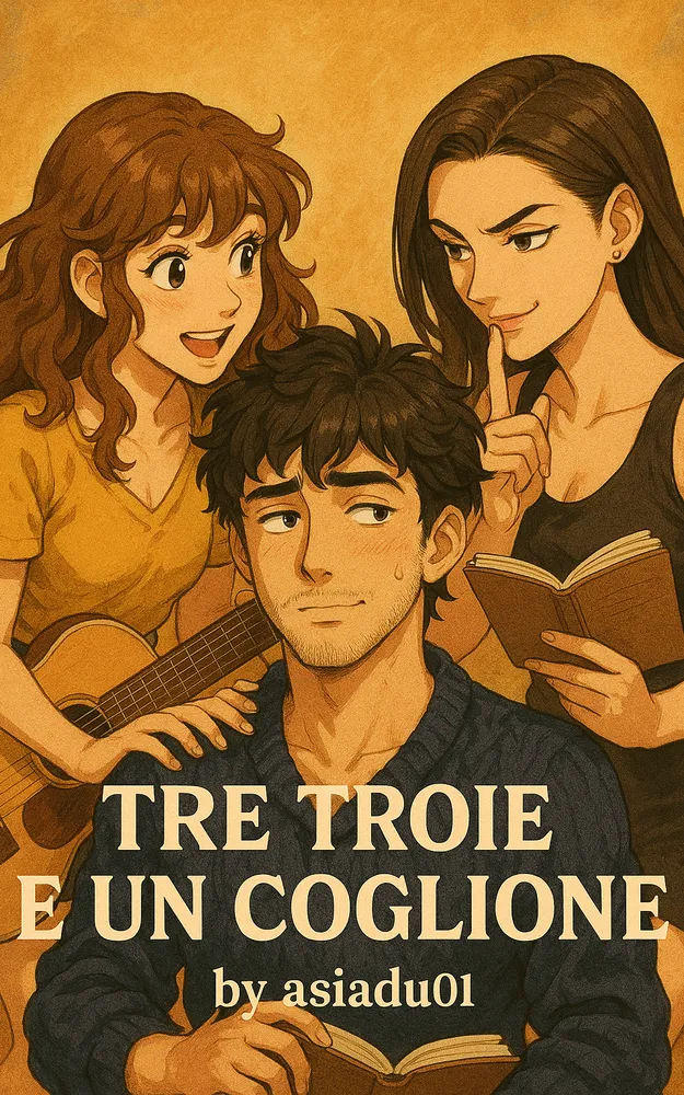 Copertina libro erotico: Tre troie e un coglione 